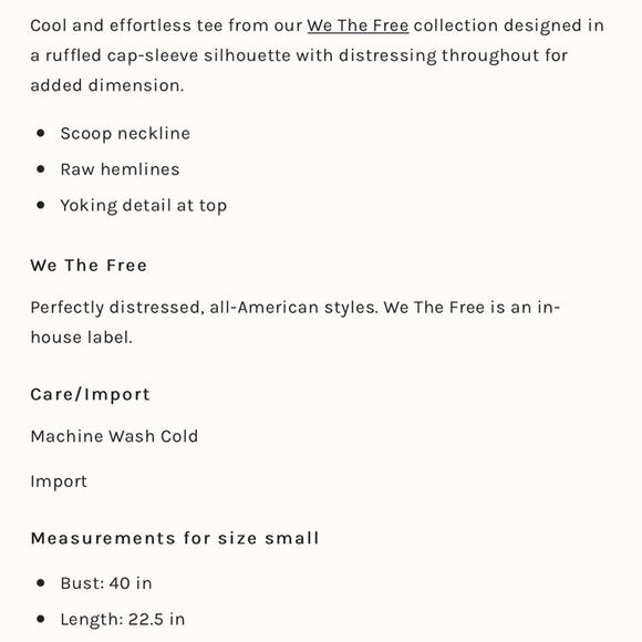 NWT Free People T-Shirt We The Free Warrior Distressed Dark Gray Raw Hem Women M - Picture 11 of 11